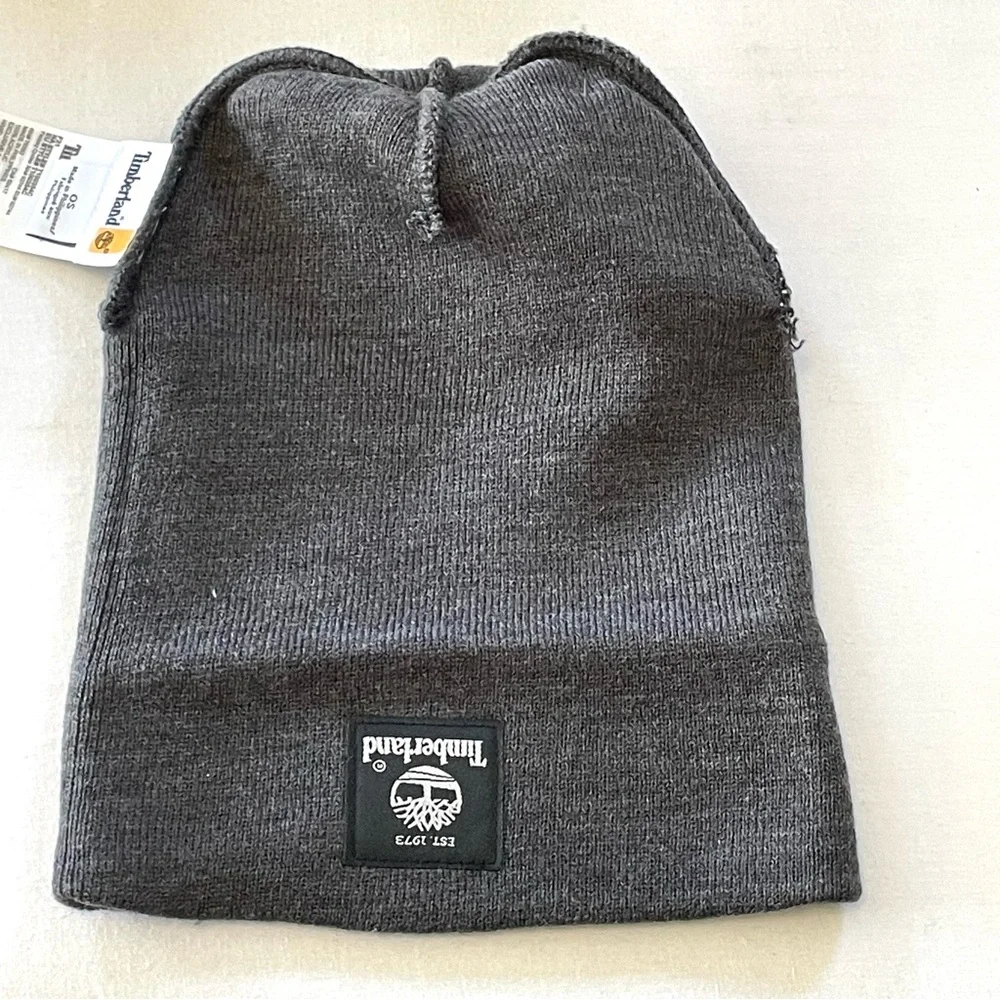 Timberland Men’s Cuffed Beanie Winter Hat Lightweight T100354C 010 Gray NWT - Picture 12 of 15